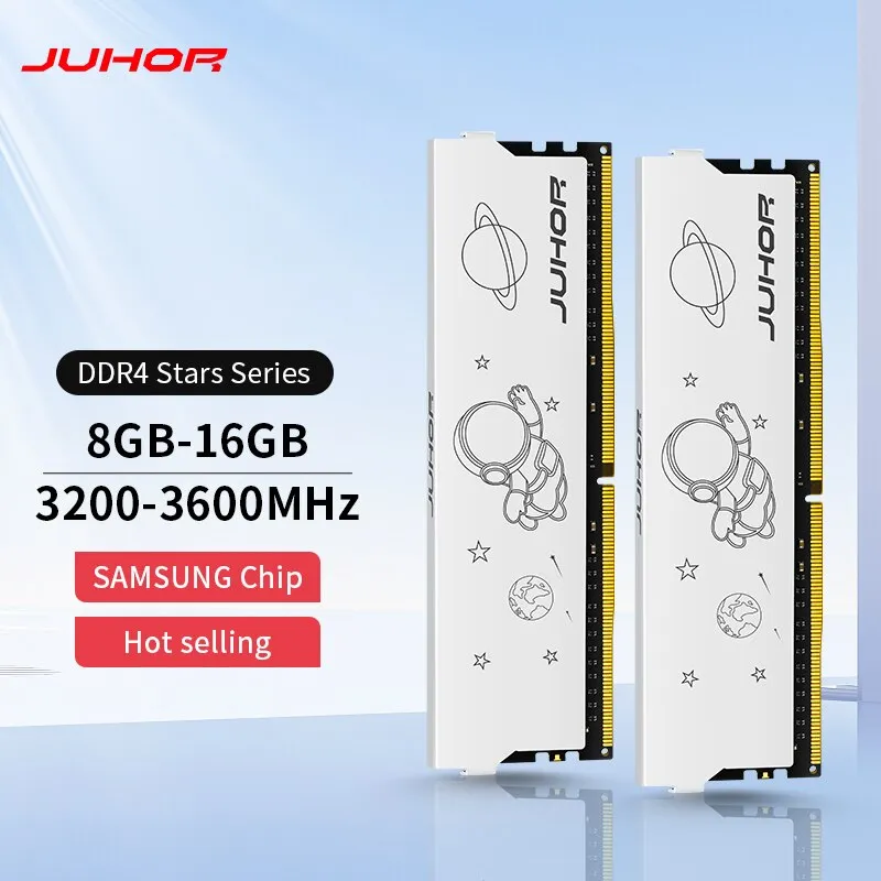 [Taxa Inclusa] Memria Desktop Juhor Ddr4 2x16gb ( 32gb ) 3200mhz, Chip Samsung